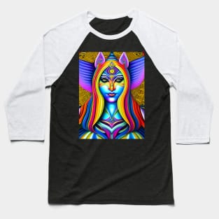 Catgirl DMTfied (25) - Trippy Psychedelic Art Baseball T-Shirt